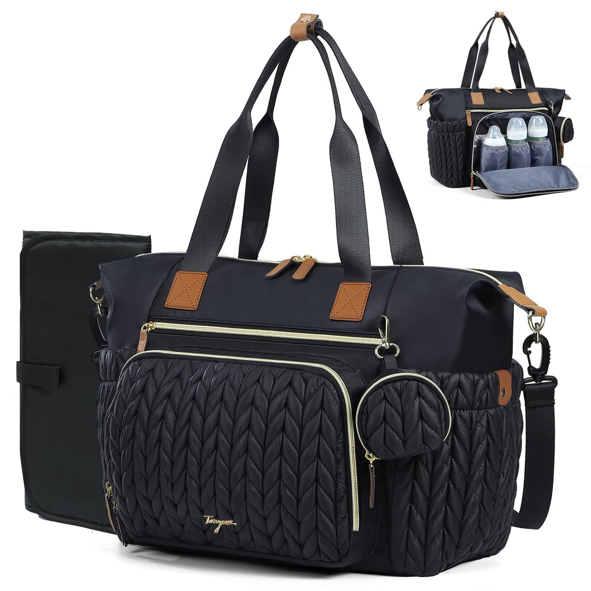 Diaper Bag Tote, Large Baby Hospital Bag for Labor Delivery Mom