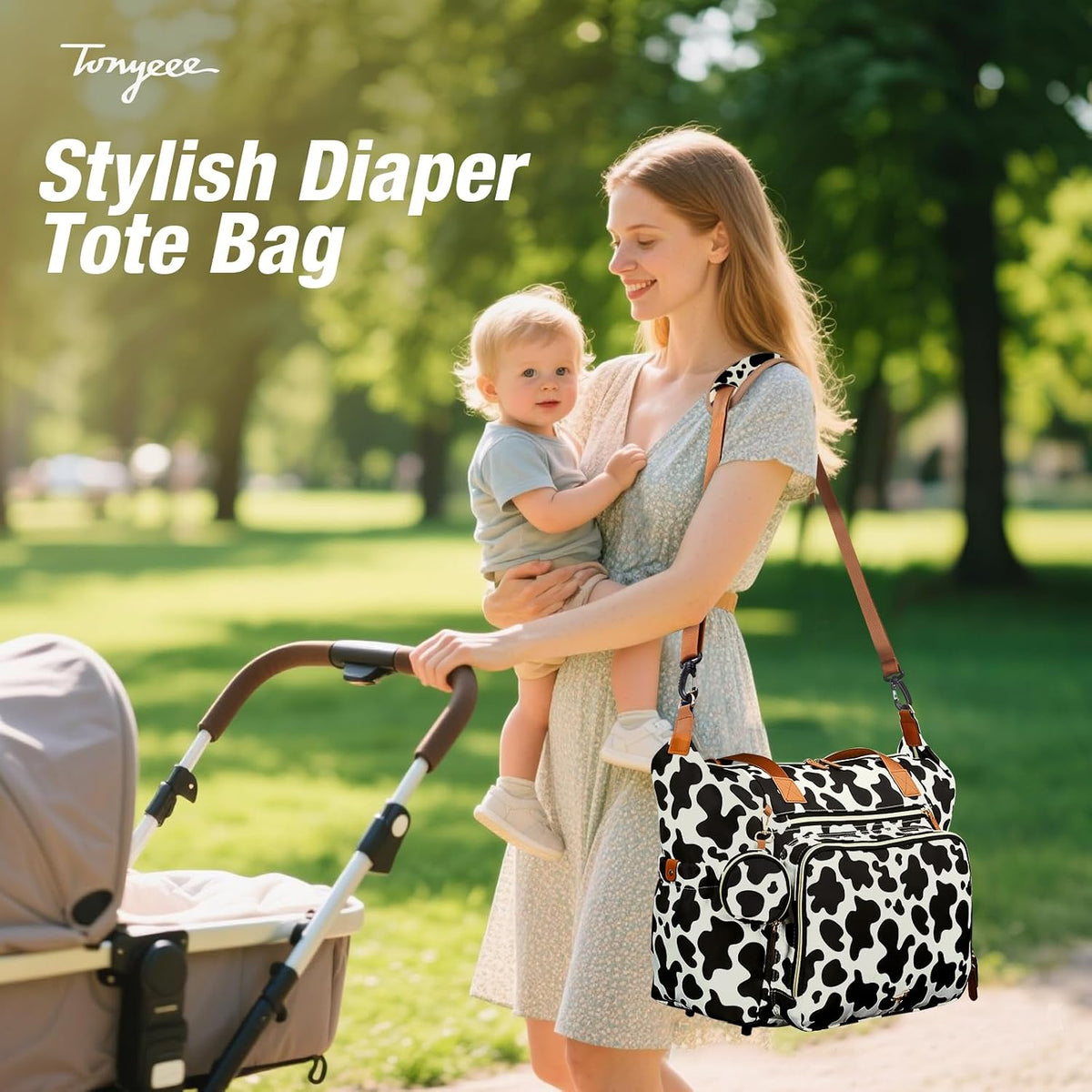 Diaper Bag Tote, Large Baby Hospital Bag for Labor Delivery Mom