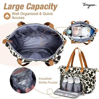 Diaper Bag Tote, Large Baby Hospital Bag for Labor Delivery Mom