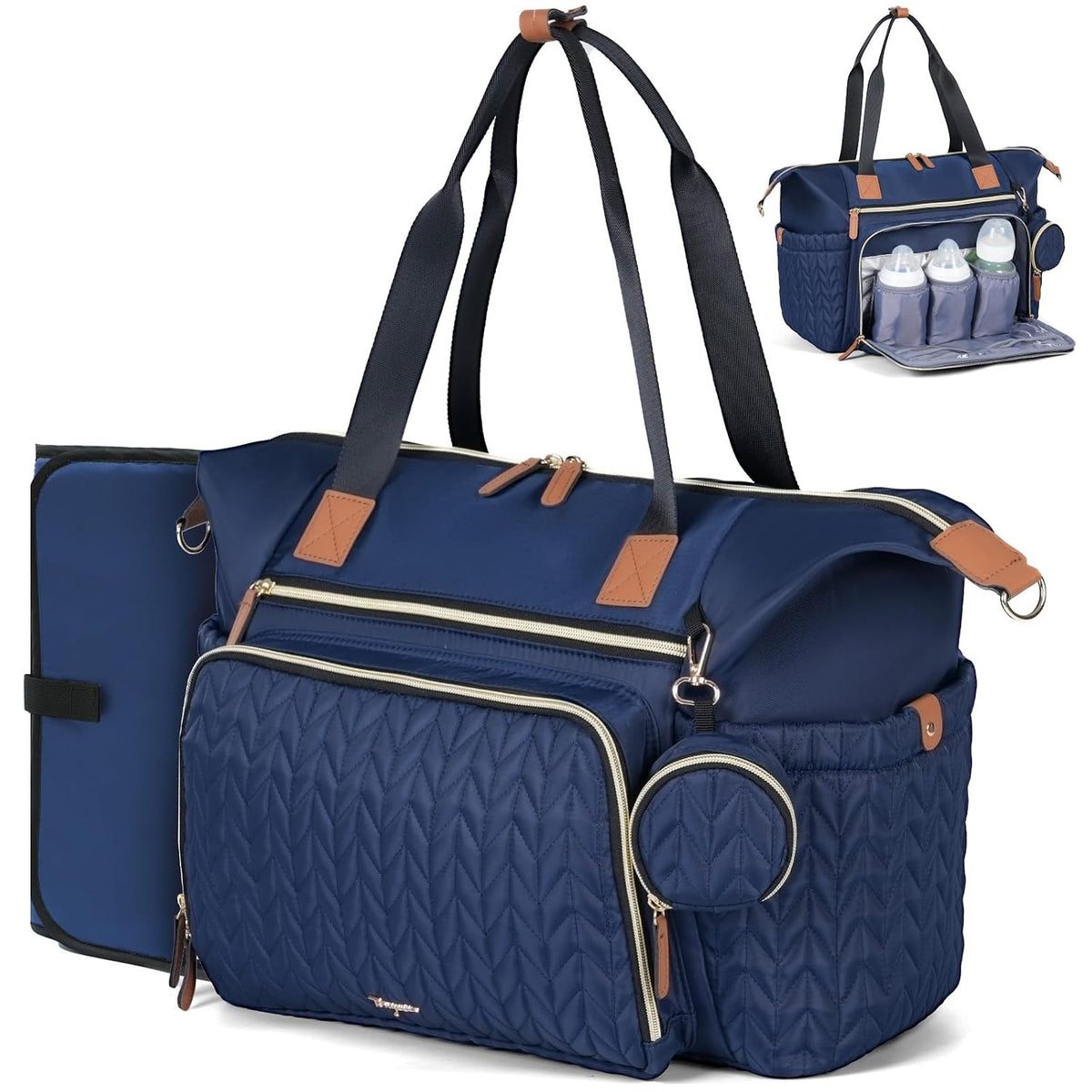 Diaper Bag Tote, Large Baby Hospital Bag for Labor Delivery Mom