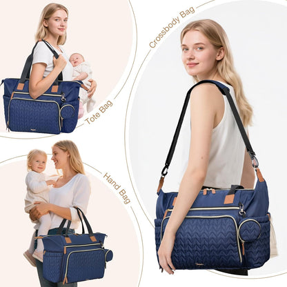 Diaper Bag Tote, Large Baby Hospital Bag for Labor Delivery Mom