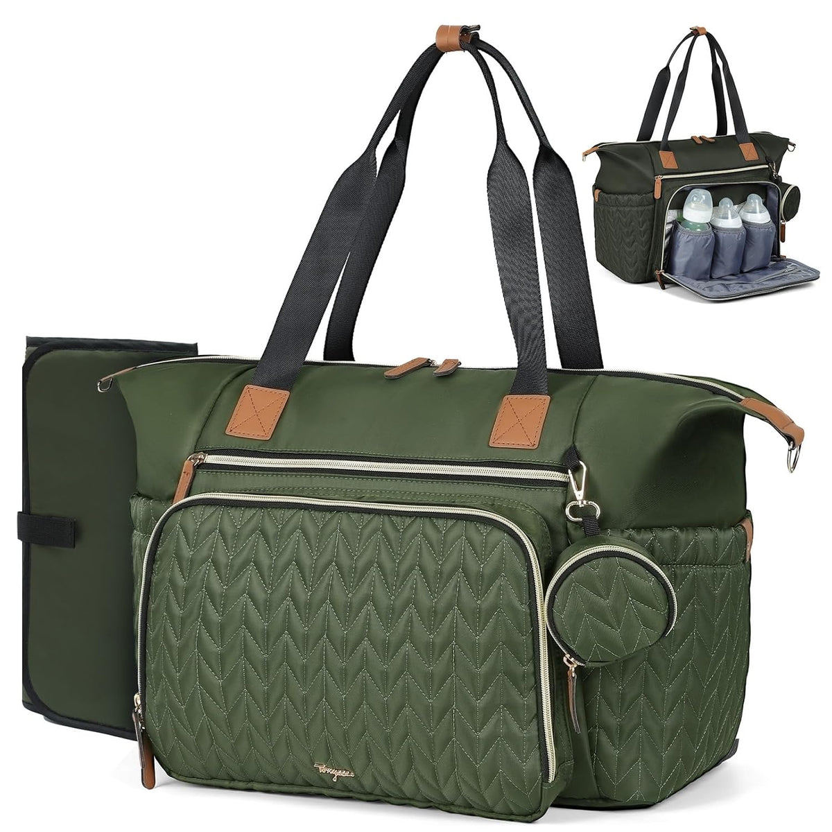 Diaper Bag Tote, Large Baby Hospital Bag for Labor Delivery Mom