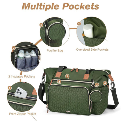 Diaper Bag Tote, Large Baby Hospital Bag for Labor Delivery Mom