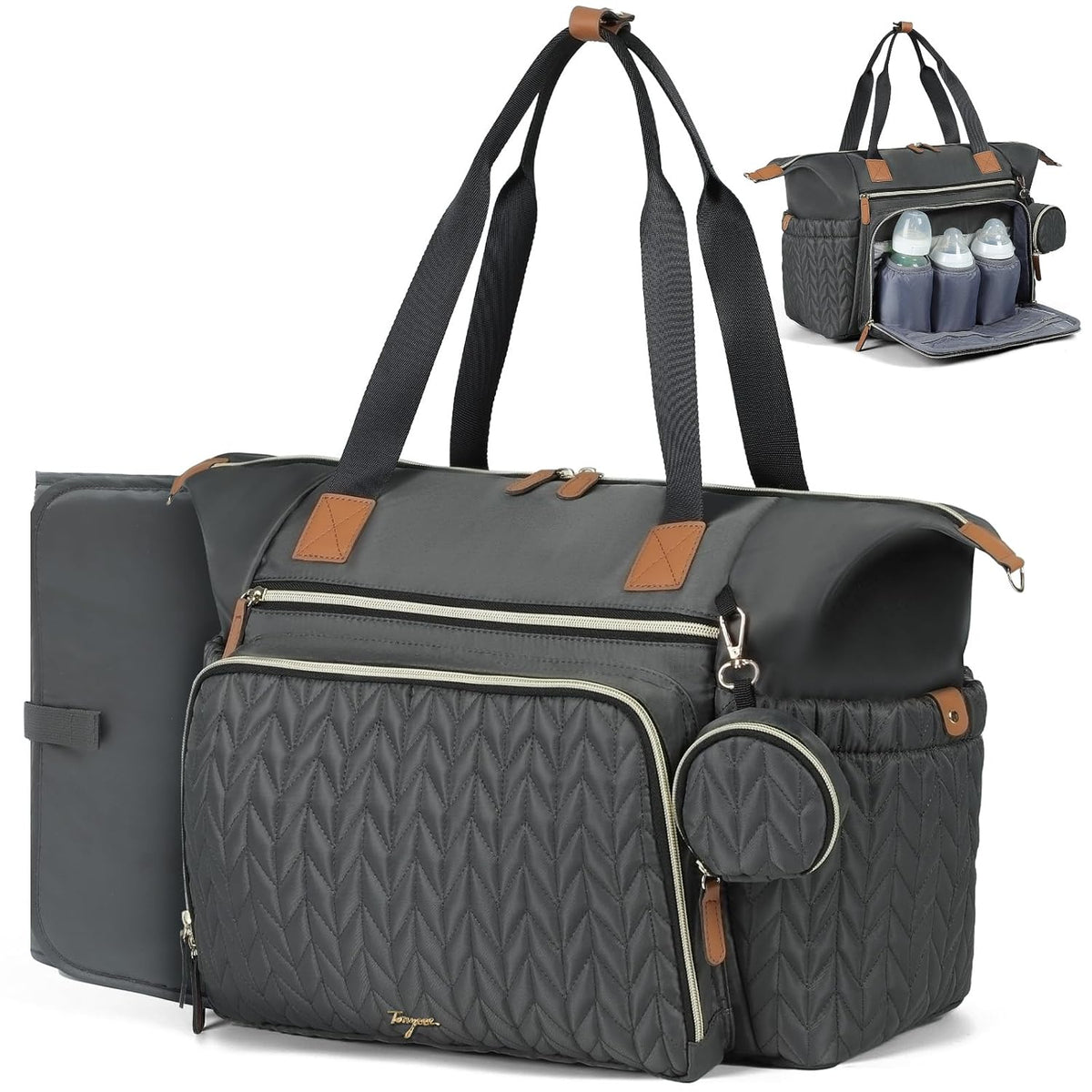 Diaper Bag Tote, Large Baby Hospital Bag for Labor Delivery Mom