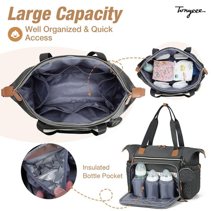 Diaper Bag Tote, Large Baby Hospital Bag for Labor Delivery Mom