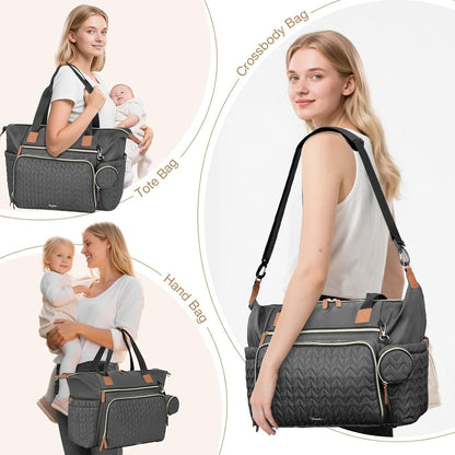 Diaper Bag Tote, Large Baby Hospital Bag for Labor Delivery Mom
