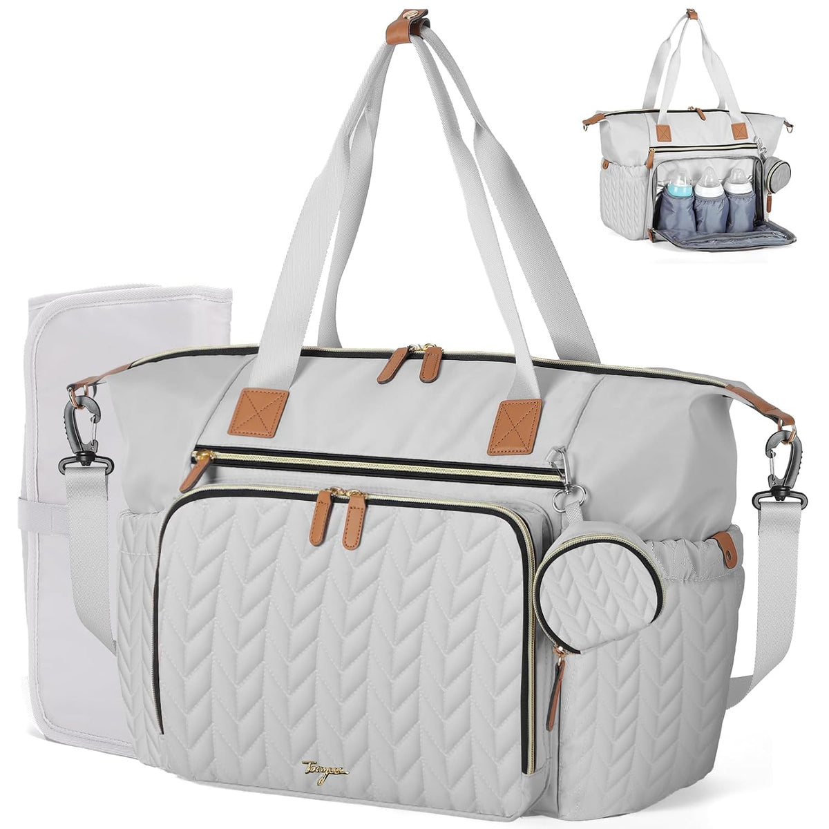 Diaper Bag Tote, Large Baby Hospital Bag for Labor Delivery Mom
