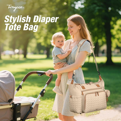 Diaper Bag Tote, Large Baby Hospital Bag for Labor Delivery Mom