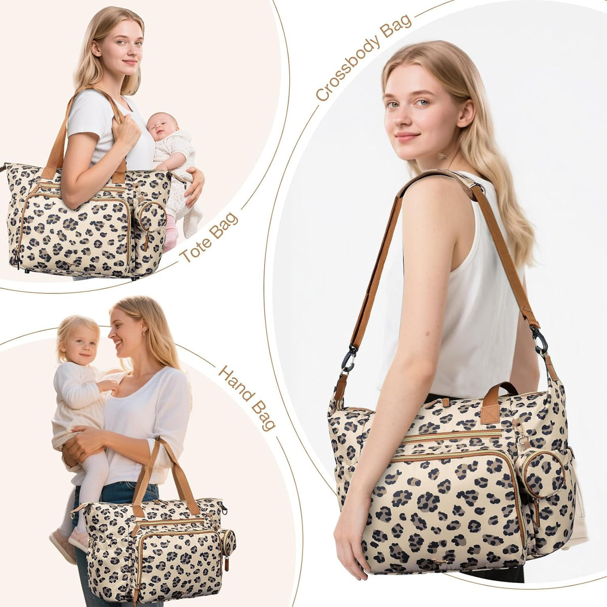 Diaper Bag Tote, Large Baby Hospital Bag for Labor Delivery Mom
