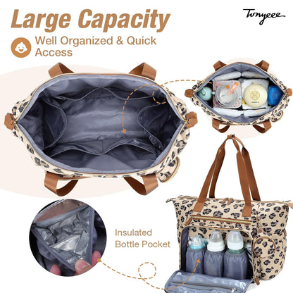 Diaper Bag Tote, Large Baby Hospital Bag for Labor Delivery Mom