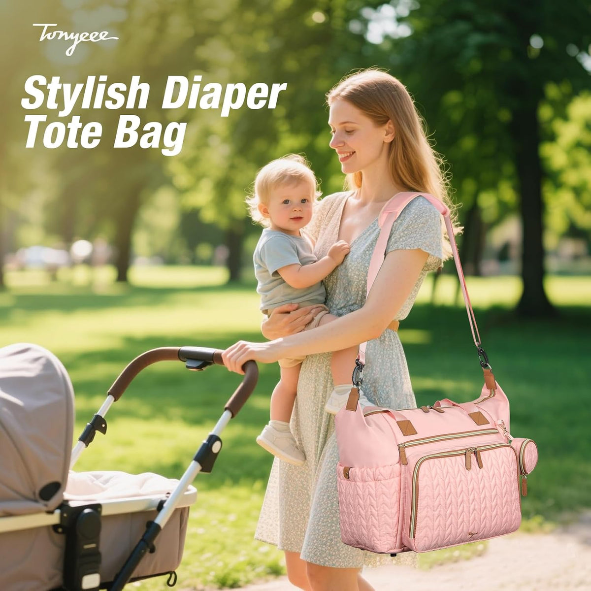 Diaper Bag Tote, Large Baby Hospital Bag for Labor Delivery Mom