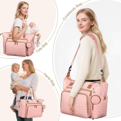 Diaper Bag Tote, Large Baby Hospital Bag for Labor Delivery Mom