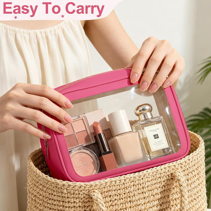 Diaper Bag Organizer Pouch Set, TSA Approved Toiletry Bag，Clear Waterproof TPU Makeup Bag Set Travel Organizer Bags for Women and Kids