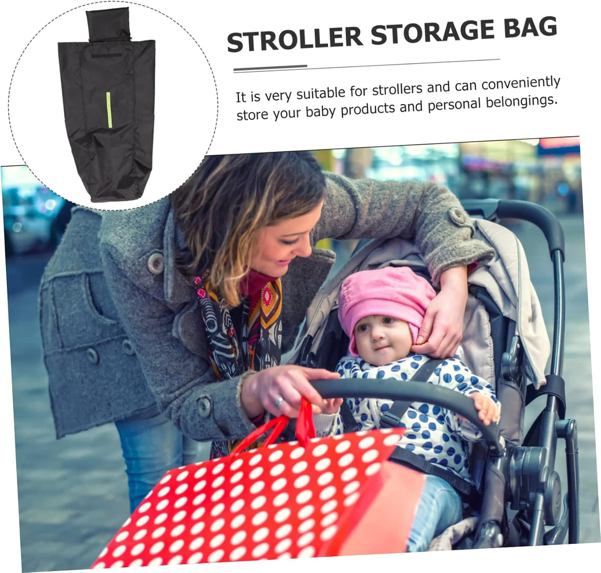 Stroller for Airplane Multi-function Storage Bag Single Shoulder Strap for Easy Carrying of Stroller during Travel