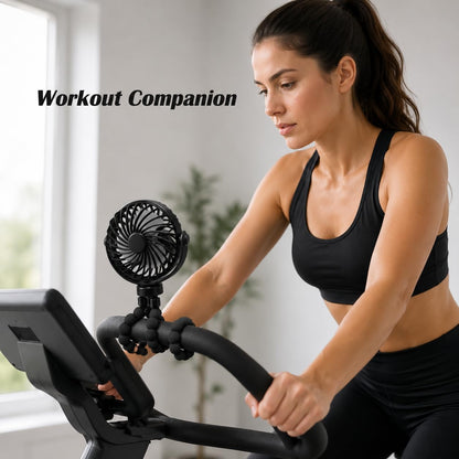 Portable Stroller Fan Clip On Rechargeable Flexible Tripod Fan for Outdoor