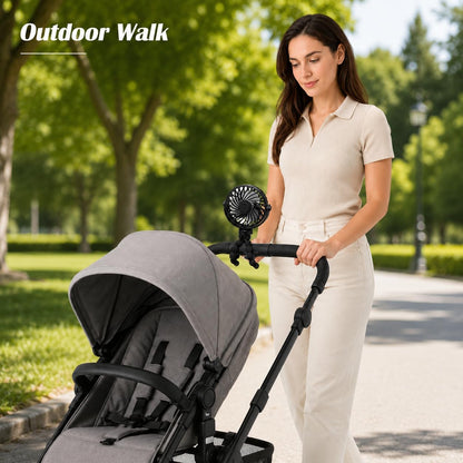 Portable Stroller Fan Clip On Rechargeable Flexible Tripod Fan for Outdoor