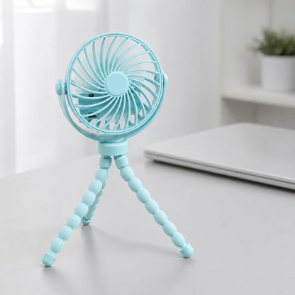 Portable Stroller Fan Clip On Rechargeable Flexible Tripod Fan for Outdoor