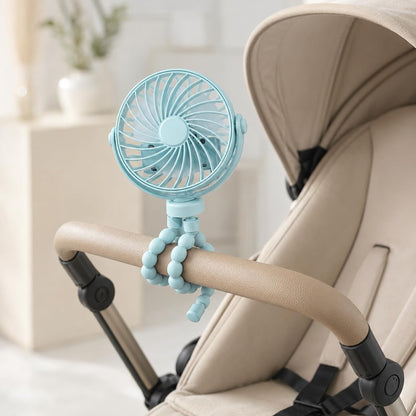 Portable Stroller Fan Clip On Rechargeable Flexible Tripod Fan for Outdoor
