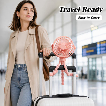 Portable Stroller Fan Clip On Rechargeable Flexible Tripod Fan for Outdoor