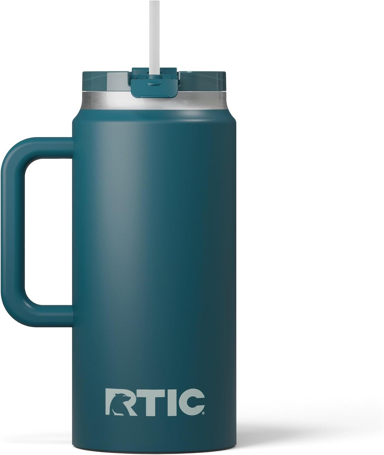 64 oz Ceramic Lined Insulated Road Trip Tumbler, Leak-Resistant Lid, Black