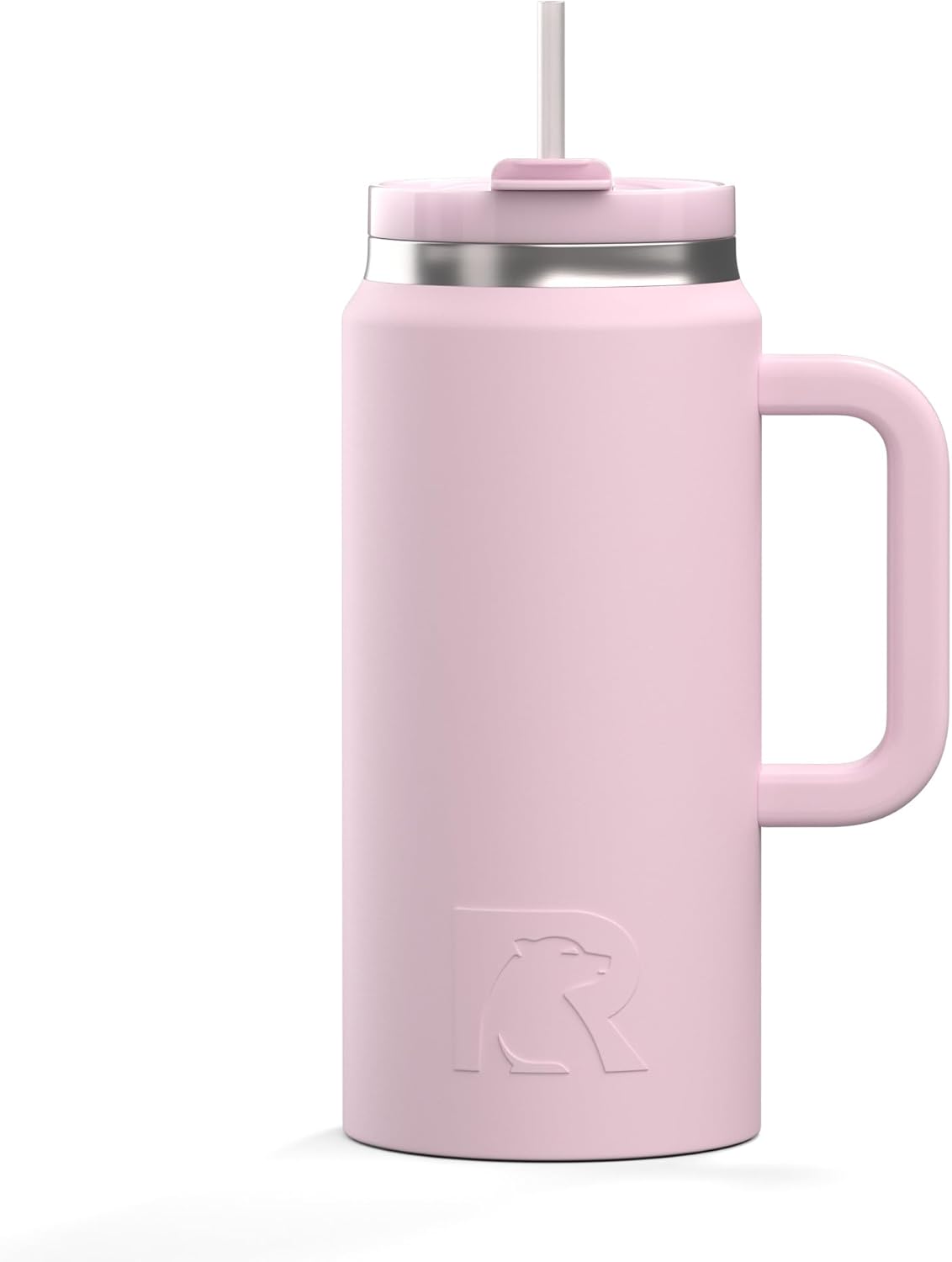 64 oz Ceramic Lined Insulated Road Trip Tumbler, Leak-Resistant Lid, Black