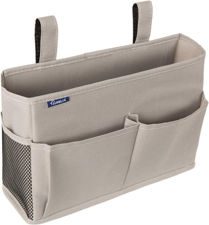 Bedside Caddy Hanging Bed Organizer Storage Bag Pocket for Bunk and Hospital Beds, College Dorm Rooms Baby Bed Rails,Camp (8 Pockets),Gray
