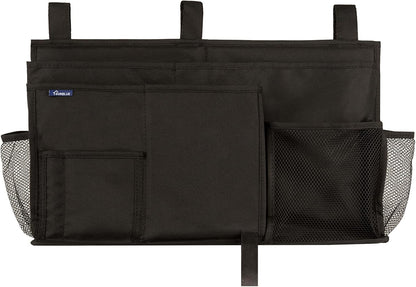 Bedside Caddy Hanging Bed Organizer Storage Bag Pocket for Bunk and Hospital Beds, College Dorm Rooms Baby Bed Rails,Camp (8 Pockets),Gray