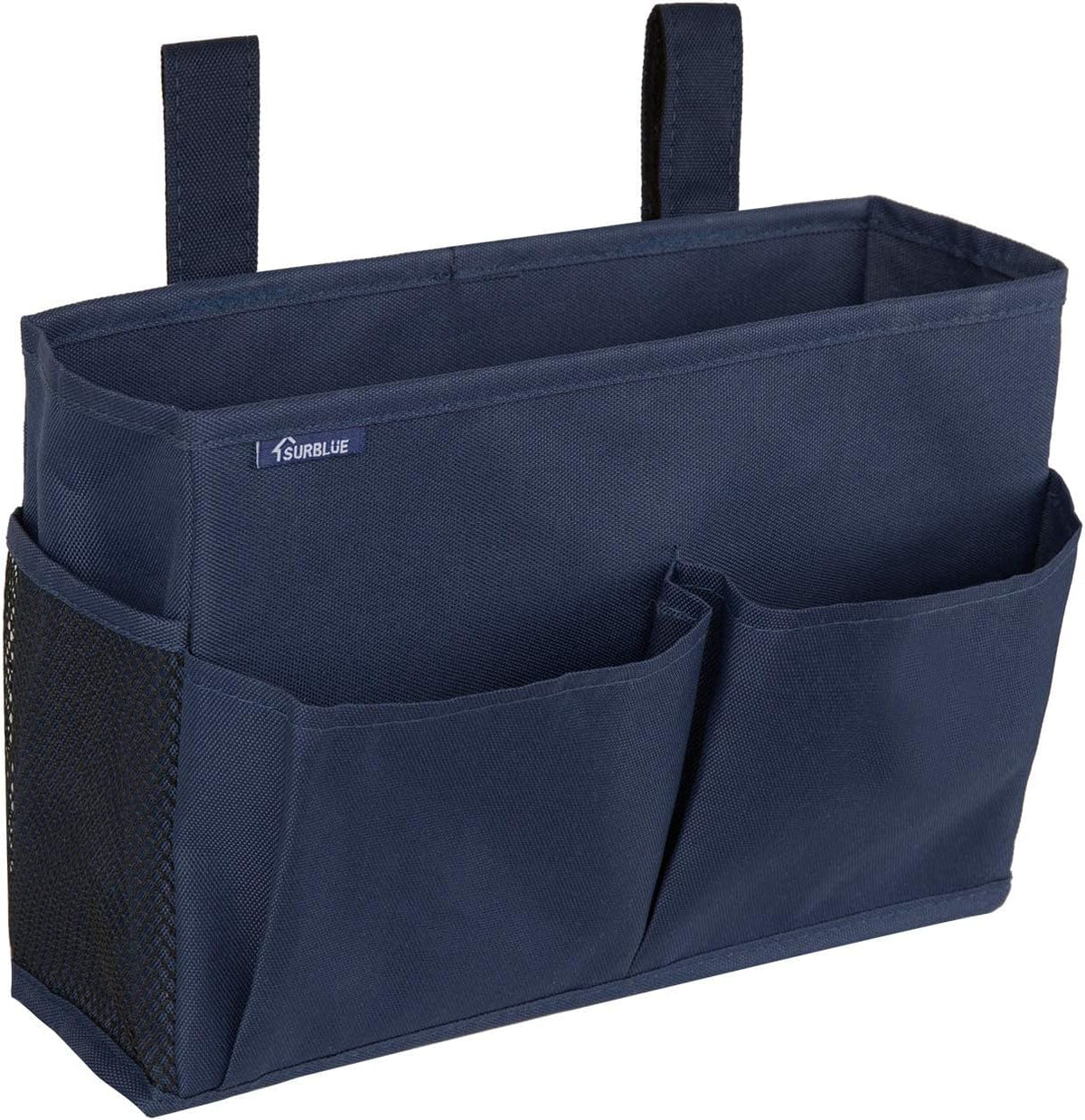 Bedside Caddy Hanging Bed Organizer Storage Bag Pocket for Bunk and Hospital Beds, College Dorm Rooms Baby Bed Rails,Camp (8 Pockets),Gray