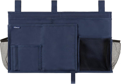 Bedside Caddy Hanging Bed Organizer Storage Bag Pocket for Bunk and Hospital Beds, College Dorm Rooms Baby Bed Rails,Camp (8 Pockets),Gray