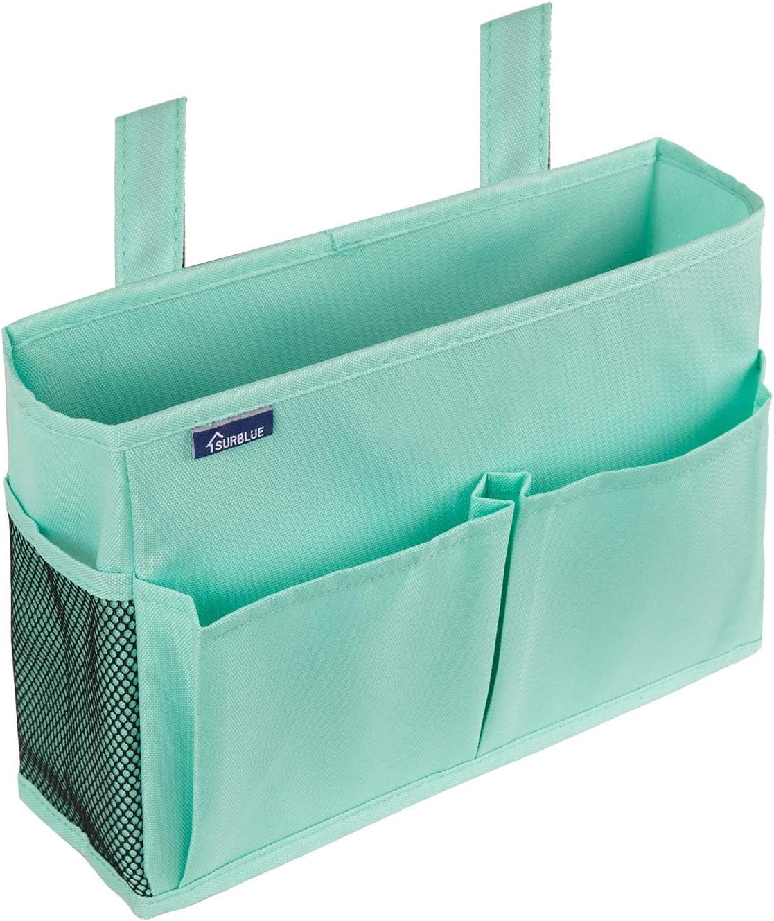 Bedside Caddy Hanging Bed Organizer Storage Bag Pocket for Bunk and Hospital Beds, College Dorm Rooms Baby Bed Rails,Camp (8 Pockets),Gray