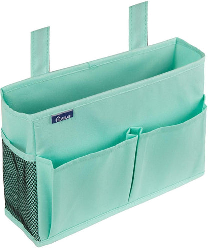 Bedside Caddy Hanging Bed Organizer Storage Bag Pocket for Bunk and Hospital Beds, College Dorm Rooms Baby Bed Rails,Camp (8 Pockets),Gray