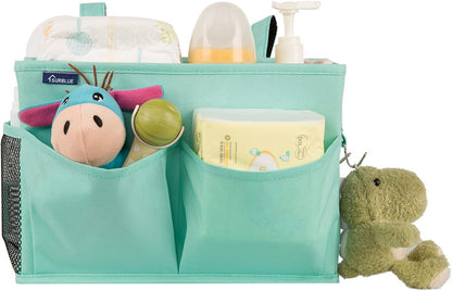 Bedside Caddy Hanging Bed Organizer Storage Bag Pocket for Bunk and Hospital Beds, College Dorm Rooms Baby Bed Rails,Camp (8 Pockets),Gray