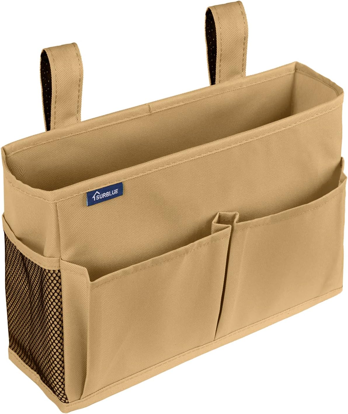 Bedside Caddy Hanging Bed Organizer Storage Bag Pocket for Bunk and Hospital Beds, College Dorm Rooms Baby Bed Rails,Camp (8 Pockets),Gray