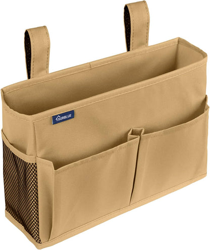Bedside Caddy Hanging Bed Organizer Storage Bag Pocket for Bunk and Hospital Beds, College Dorm Rooms Baby Bed Rails,Camp (8 Pockets),Gray