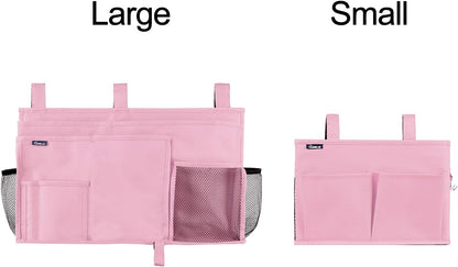 Bedside Caddy Hanging Bed Organizer Storage Bag Pocket for Bunk and Hospital Beds, College Dorm Rooms Baby Bed Rails,Camp (8 Pockets),Gray