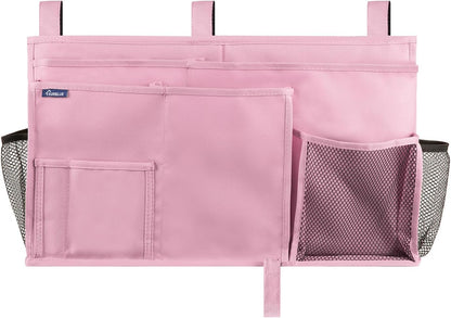 Bedside Caddy Hanging Bed Organizer Storage Bag Pocket for Bunk and Hospital Beds, College Dorm Rooms Baby Bed Rails,Camp (8 Pockets),Gray