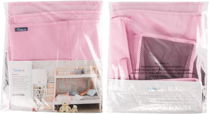 Bedside Caddy Hanging Bed Organizer Storage Bag Pocket for Bunk and Hospital Beds, College Dorm Rooms Baby Bed Rails,Camp (8 Pockets),Gray