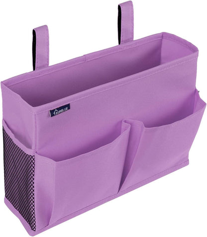 Bedside Caddy Hanging Bed Organizer Storage Bag Pocket for Bunk and Hospital Beds, College Dorm Rooms Baby Bed Rails,Camp (8 Pockets),Gray