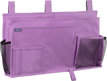 Bedside Caddy Hanging Bed Organizer Storage Bag Pocket for Bunk and Hospital Beds, College Dorm Rooms Baby Bed Rails,Camp (8 Pockets),Gray