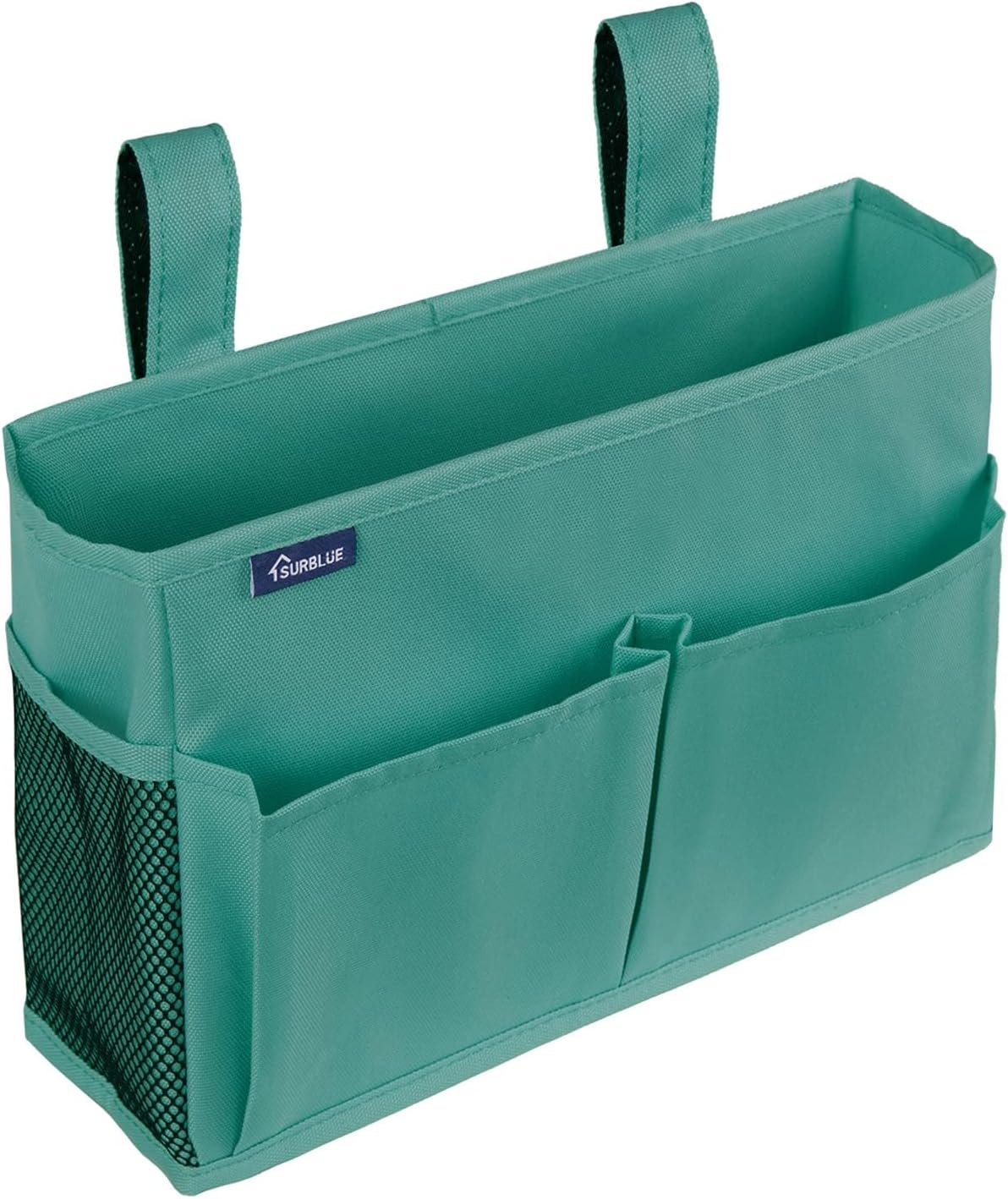 Bedside Caddy Hanging Bed Organizer Storage Bag Pocket for Bunk and Hospital Beds, College Dorm Rooms Baby Bed Rails,Camp (8 Pockets),Gray
