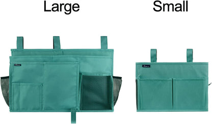 Bedside Caddy Hanging Bed Organizer Storage Bag Pocket for Bunk and Hospital Beds, College Dorm Rooms Baby Bed Rails,Camp (8 Pockets),Gray