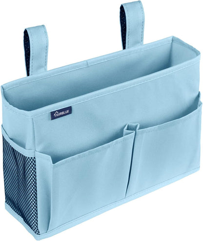 Bedside Caddy Hanging Bed Organizer Storage Bag Pocket for Bunk and Hospital Beds, College Dorm Rooms Baby Bed Rails,Camp (8 Pockets),Gray