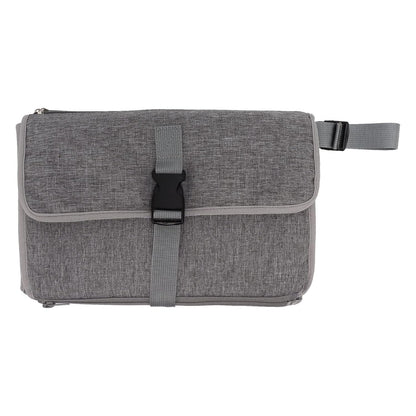 Portable Baby Diaper Changing Mat, Foldable Diaper Changing Pad with Multi Storage Pockets, Soft Skin - Friendly Oxford Cloth Travel Changing Station for On - the - Go (Grey)