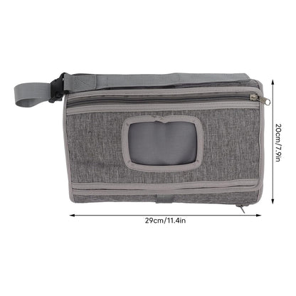 Portable Baby Diaper Changing Mat, Foldable Diaper Changing Pad with Multi Storage Pockets, Soft Skin - Friendly Oxford Cloth Travel Changing Station for On - the - Go (Grey)