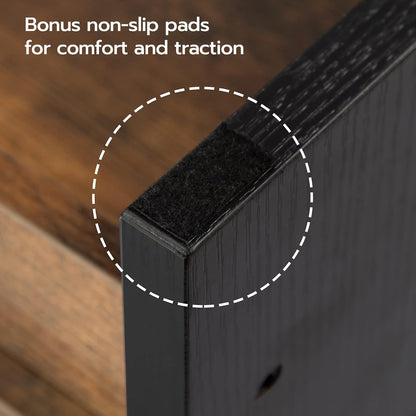Step Stool for Kids, Two Step Toddler's Stool, Kids Potty Training Stool with Handles, Non-Slip Pads for Safety, Easy to Move, for Sink, Bathroom, Bedroom, Rustic Brown BF01JD01G3
