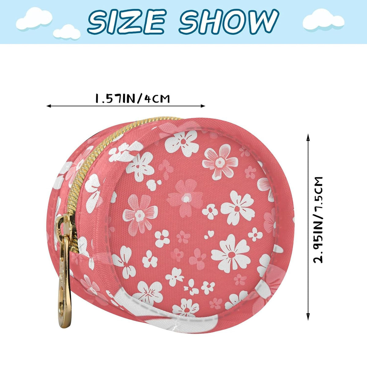 Pretty White Flowers Baby Pacifier Holder Case, Dustproof Portable Storage Box for Diaper Bag Purse, Pacifier Storage Container for Boys & Girls