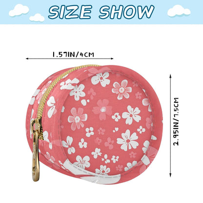 Pretty White Flowers Baby Pacifier Holder Case, Dustproof Portable Storage Box for Diaper Bag Purse, Pacifier Storage Container for Boys & Girls