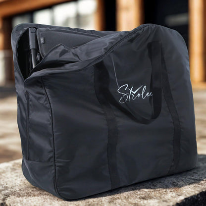 Padded Double Stroller Travel Bag & Protective Storage Cover for Airplane Gate Check - Universal Fit On Many Double Travel Strollers (Padded Black)