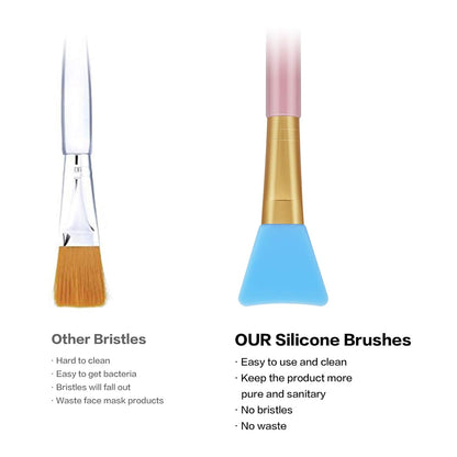 4pcs Silicone Face Mask Applicators, Hairless Facial Brushes for Mud
