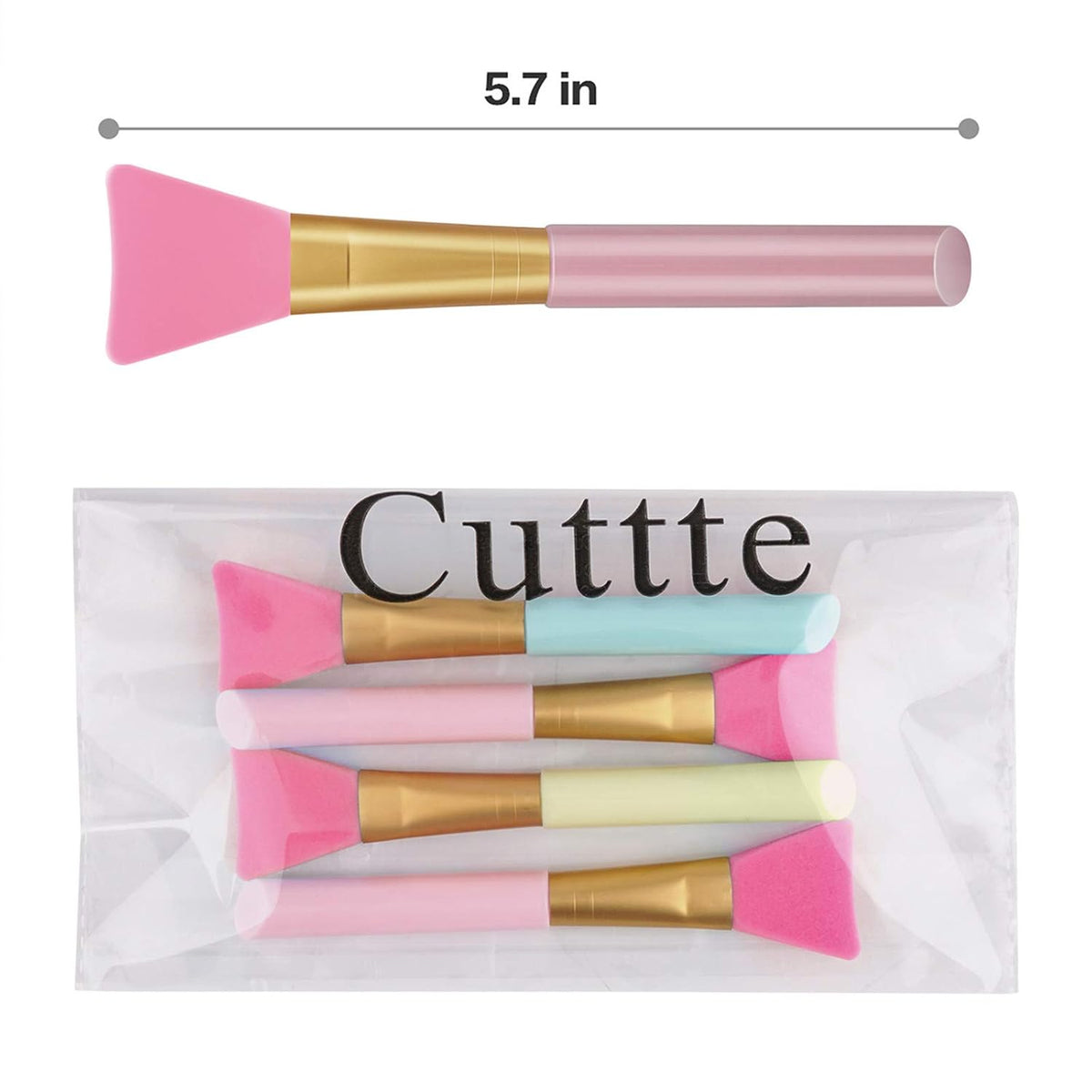4pcs Silicone Face Mask Applicators, Hairless Facial Brushes for Mud